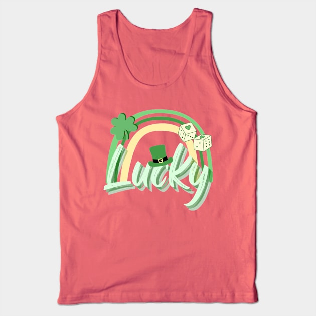 St Patricks Day Lucky Tank Top by Alexander S.